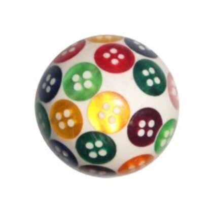 Pomello rotondo in resina multicolore con motivo a bottoni WRK