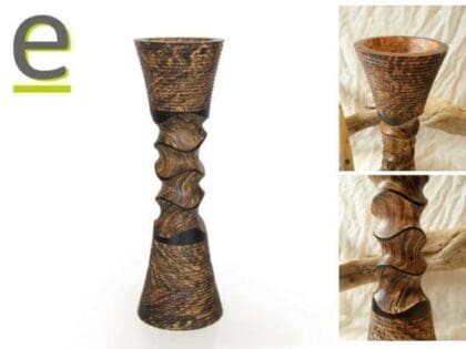 vaso di legno, perfetto anche come trofeo o coppa per premiazioni