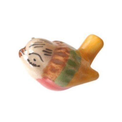 Pomello di ceramica a forma di uccellino
