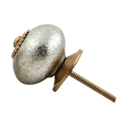 Pomello argento anticato in ceramica con accessori in metallo dorato SCRK-66 oro
