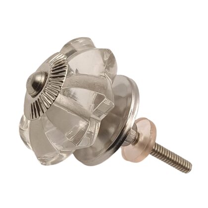Pomello in vetro trasparente a forma di fiore GFK-12
