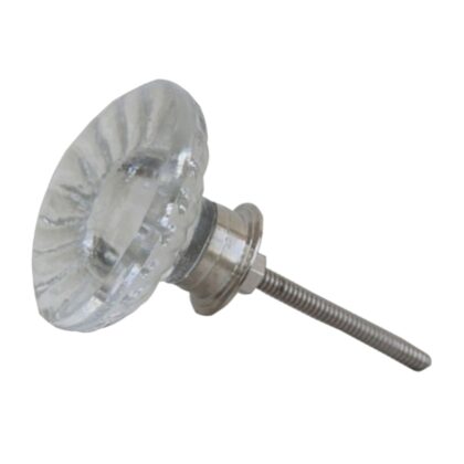Pomello in vetro trasparente a fiore GFK-63