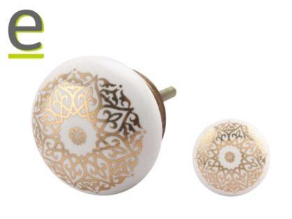 Pomello Vintage Oro e Bianco