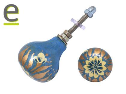 Pomello Vintage di Legno Dipinto a Mano