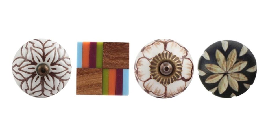 Pomelli marroni per armadi e cassetti in ceramica e legno
